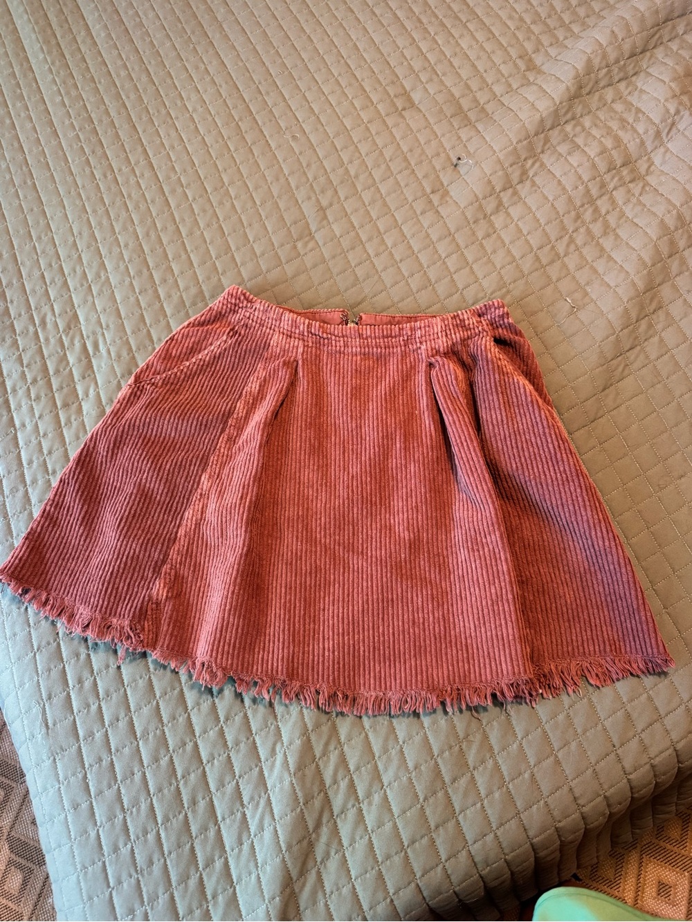 Free people Women's Pink Corduroy Mini Skirt - Branded